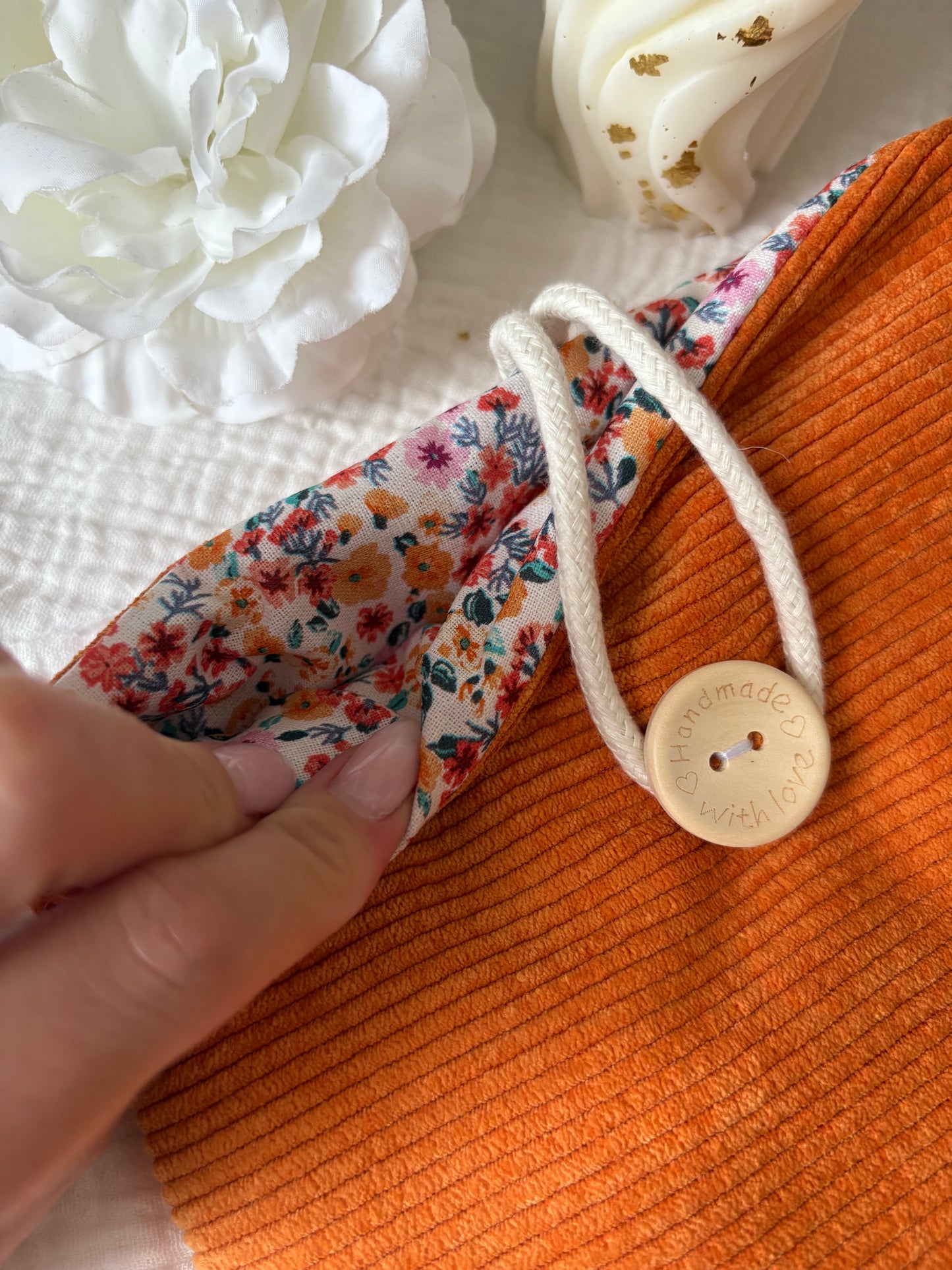 Pochette à livres orange