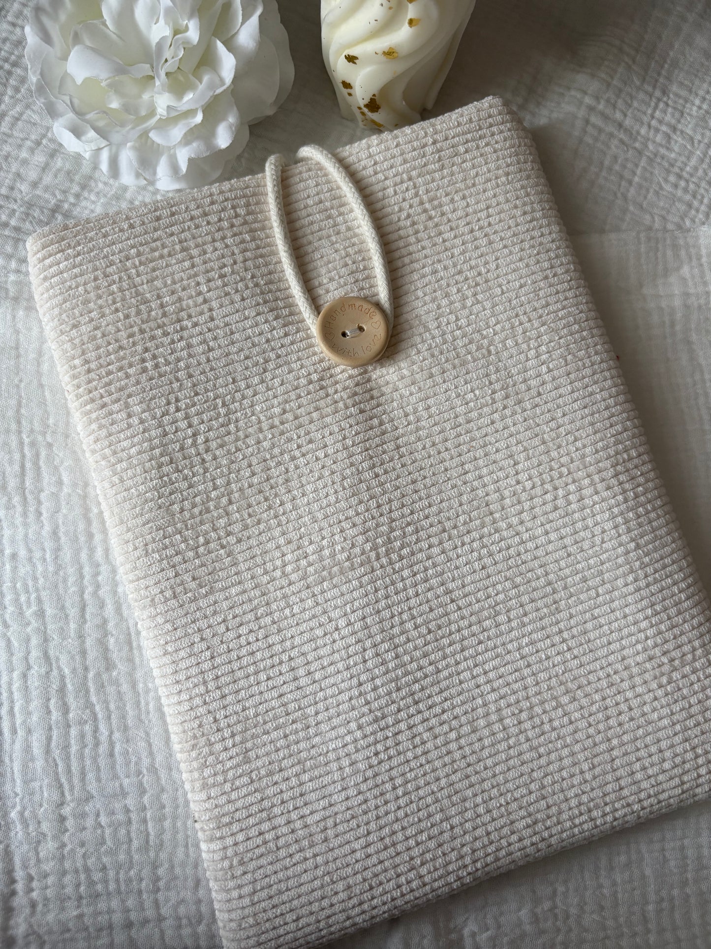 Pochette à livres écru