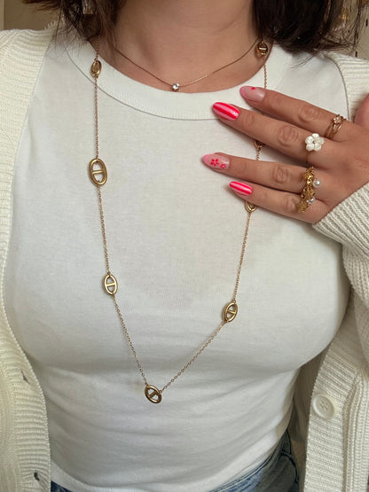 Sautoir maille fine et XL