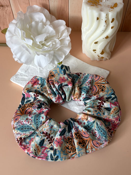 Chouchou fleuri multicolors