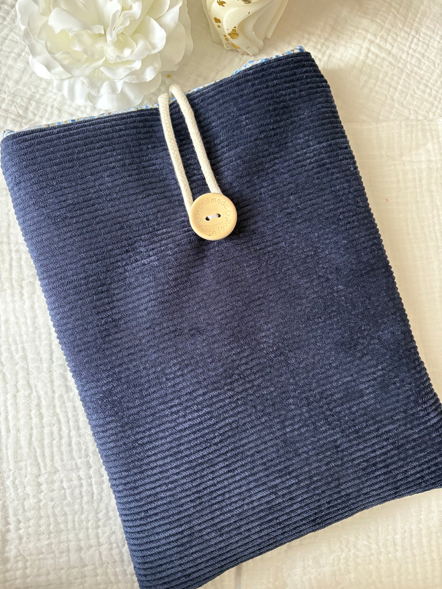 Pochette à livres bleu