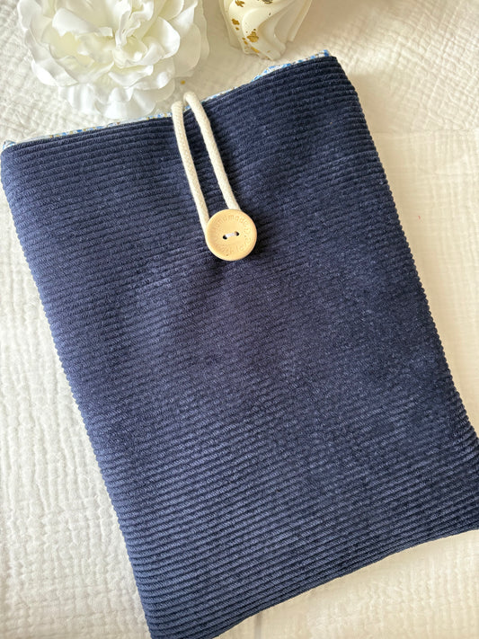 Pochette à livres bleu