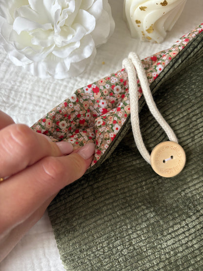 Pochette à livres kaki