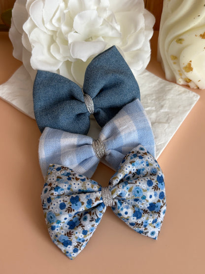 Barrette thème bleu