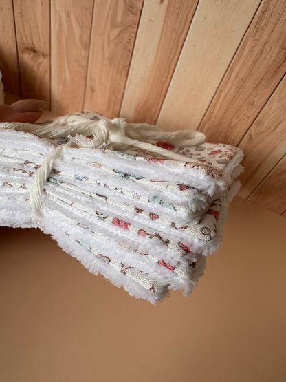 Lot 7 lingettes lavables MARIA