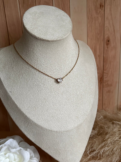 Collier zircon COEUR