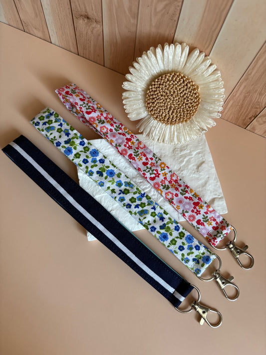 Porte clés fleur ou rayé