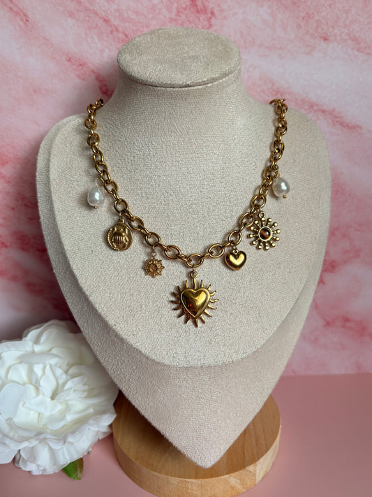 Collier breloques LOVE