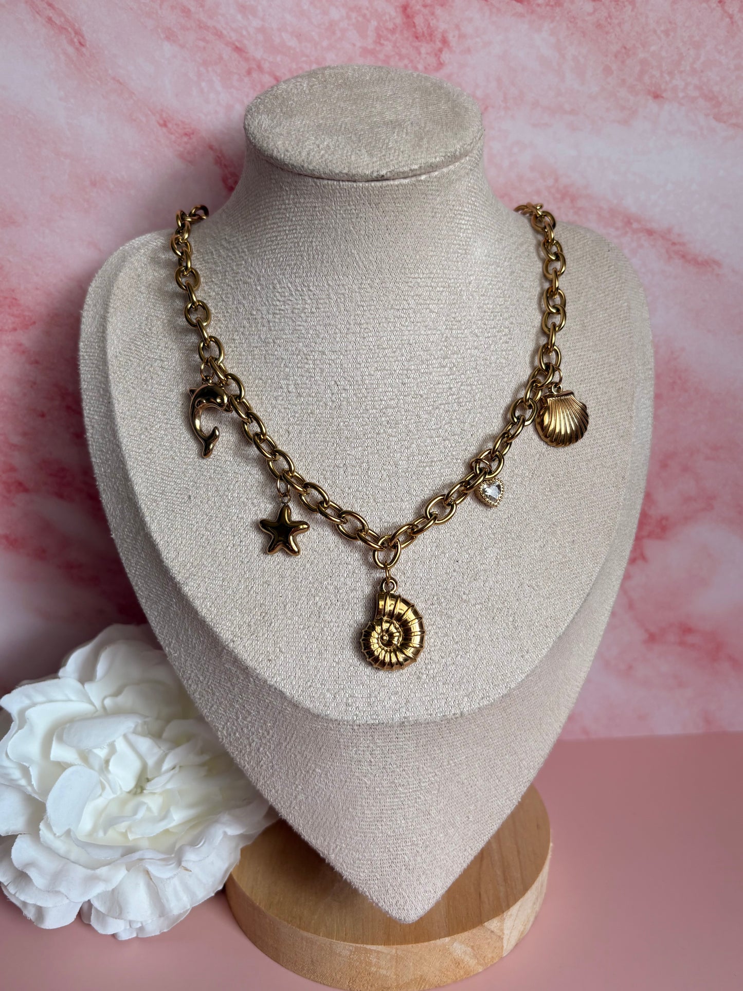 Collier breloques AQUA