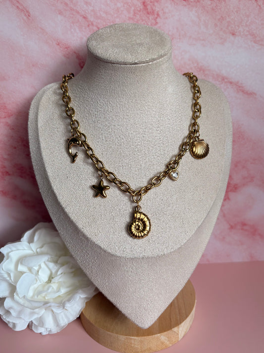 Collier breloques AQUA