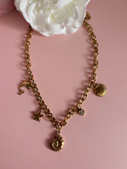 Collier breloques AQUA