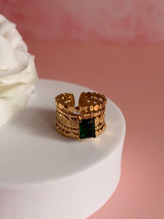 Bague ZIRCON VERT